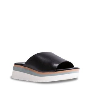 Dolce Vita Milo Black Wedge Slip On Sandals